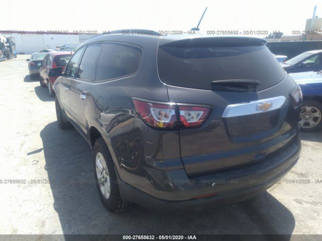 1GNKRFED2DJ132908 - 2013 CHEVROLET TRAVERSE LS Gray photo 3