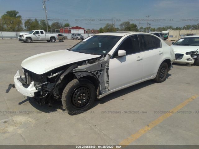 JNKCV61F59M364147 - 2009 INFINITI G37  White photo 2