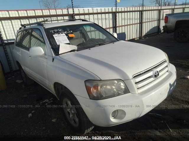 JTEGD21A760139522 - 2006 TOYOTA HIGHLANDER  White photo 1