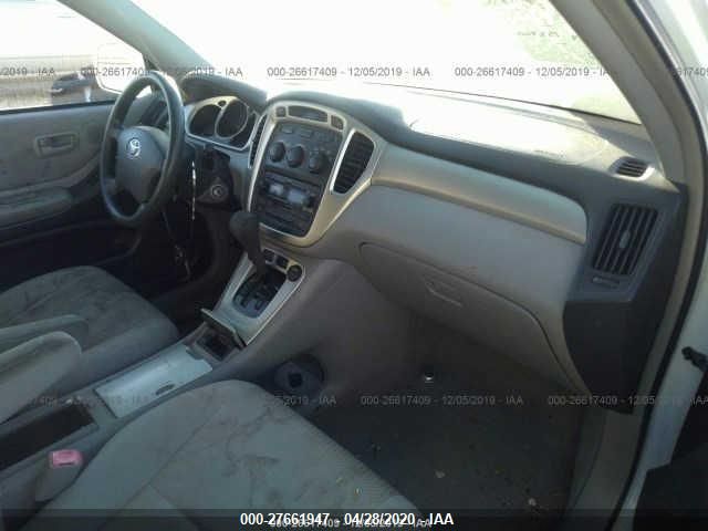 JTEGD21A760139522 - 2006 TOYOTA HIGHLANDER  White photo 5