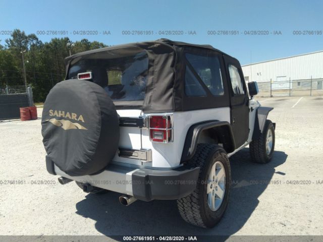 1C4AJWBG3DL574532 - 2013 JEEP WRANGLER SAHARA White photo 4