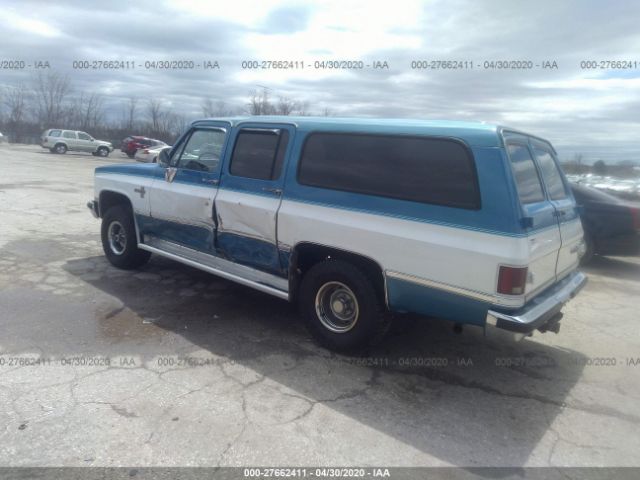 1GNEV16K0JF153974 - 1988 CHEVROLET SUBURBAN V10 Blue photo 3