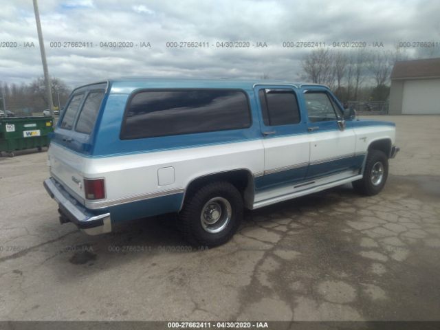 1GNEV16K0JF153974 - 1988 CHEVROLET SUBURBAN V10 Blue photo 4