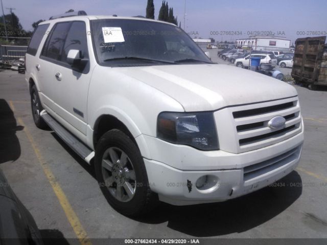 1FMFU19547LA56658 - 2007 FORD EXPEDITION LIMITED White photo 1