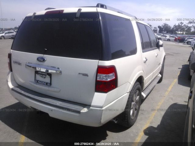 1FMFU19547LA56658 - 2007 FORD EXPEDITION LIMITED White photo 4