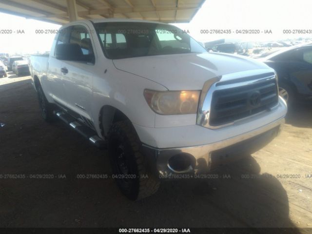 5TFRM5F18AX014665 - 2010 TOYOTA TUNDRA DOUBLE CAB SR5 White photo 1