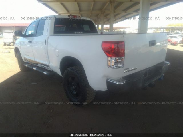 5TFRM5F18AX014665 - 2010 TOYOTA TUNDRA DOUBLE CAB SR5 White photo 3