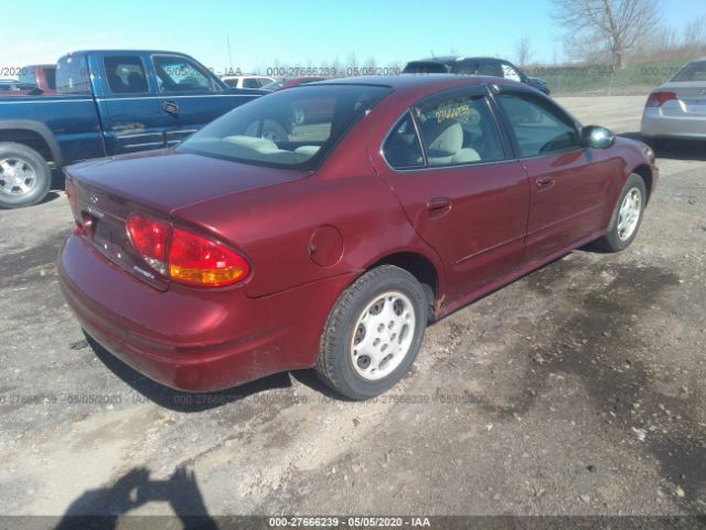 1G3NL52F53C280898 - 2003 OLDSMOBILE ALERO GL Red photo 4