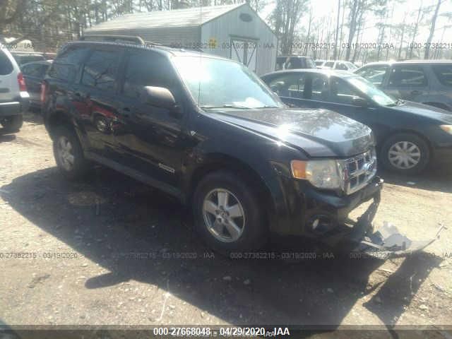 1FMCU03118KE60639 - 2008 FORD ESCAPE XLT Black photo 1