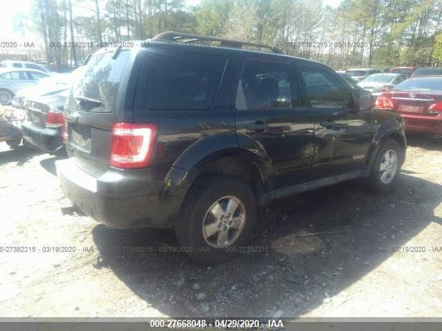 1FMCU03118KE60639 - 2008 FORD ESCAPE XLT Black photo 4