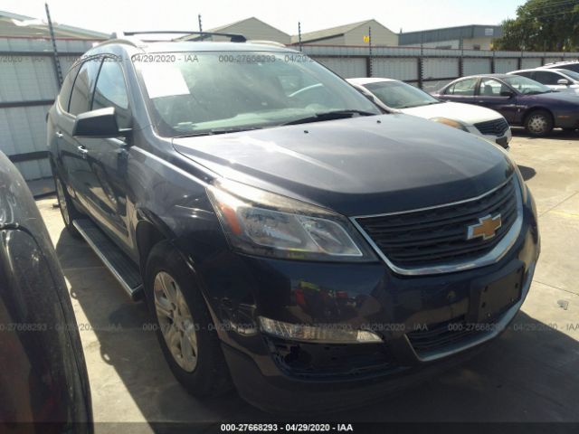 1GNKRFKD2DJ170319 - 2013 CHEVROLET TRAVERSE LS Blue photo 1