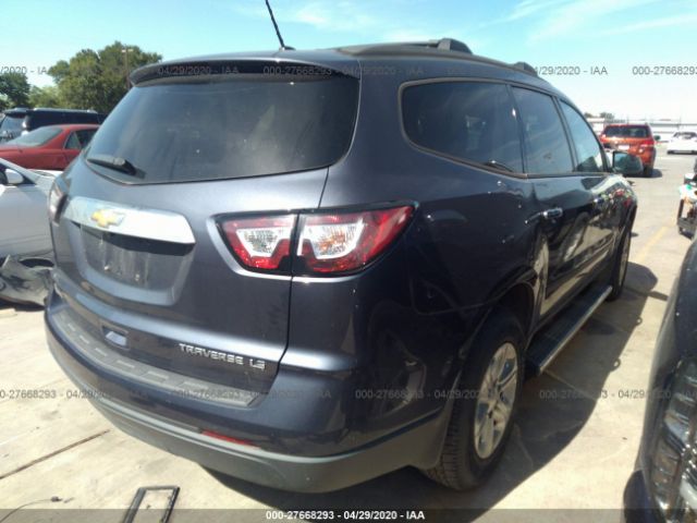 1GNKRFKD2DJ170319 - 2013 CHEVROLET TRAVERSE LS Blue photo 4