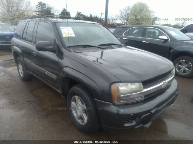 1GNDS13S142293522 - 2004 CHEVROLET TRAILBLAZER LS/LT Gray photo 1