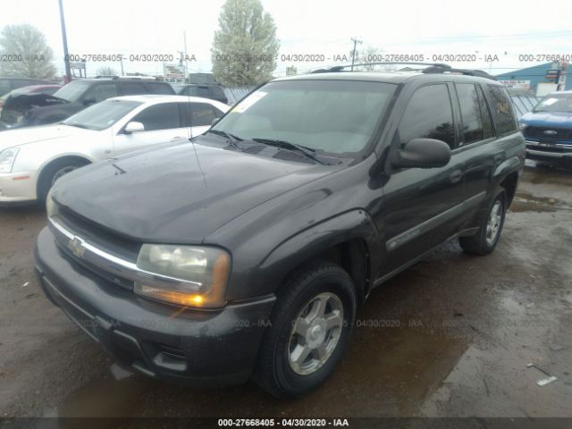 1GNDS13S142293522 - 2004 CHEVROLET TRAILBLAZER LS/LT Gray photo 2