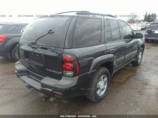 1GNDS13S142293522 - 2004 CHEVROLET TRAILBLAZER LS/LT Gray photo 4