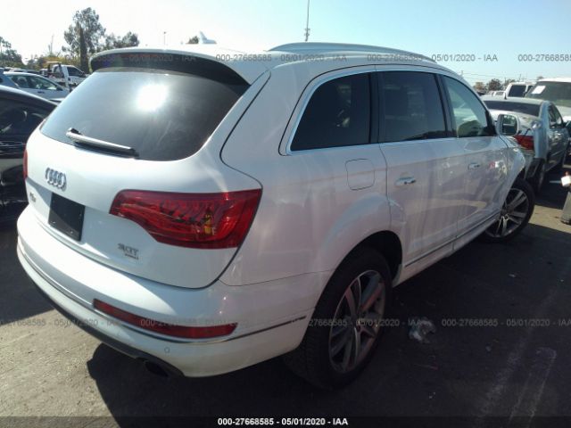 WA1LGAFE0ED003363 - 2014 AUDI Q7 PREMIUM PLUS White photo 4