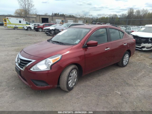 3N1CN7AP9KL840483 - 2019 NISSAN VERSA S/S PLUS/SV Red photo 2