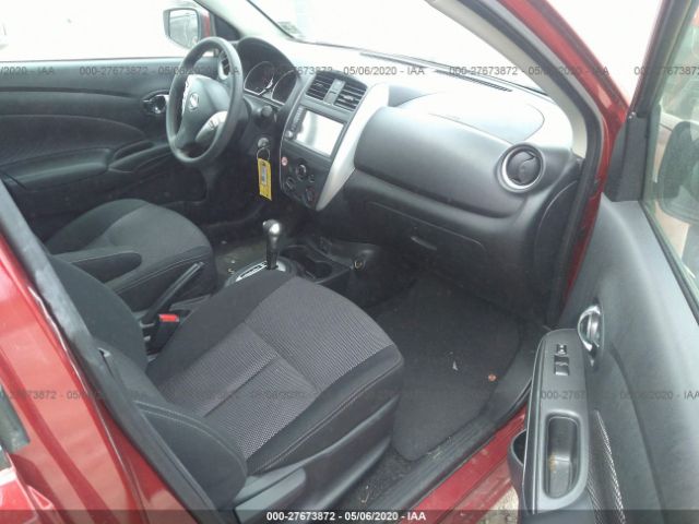 3N1CN7AP9KL840483 - 2019 NISSAN VERSA S/S PLUS/SV Red photo 5