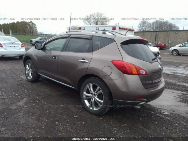 JN8AZ18W39W106014 - 2009 NISSAN MURANO S/SL/LE Brown photo 3