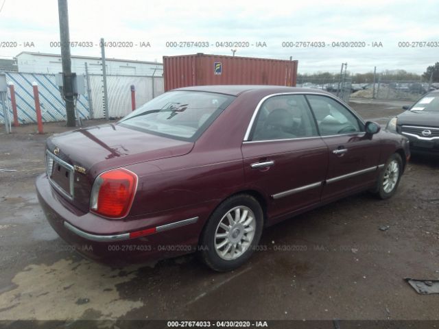 KMHFU45E74A315545 - 2004 HYUNDAI XG 350 Maroon photo 4