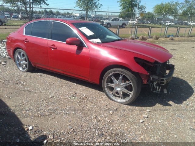 JNKBV61F28M262704 - 2008 INFINITI G35  Red photo 1