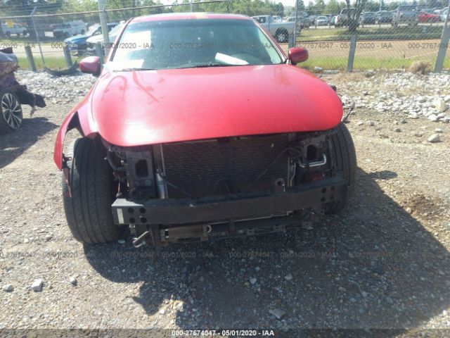 JNKBV61F28M262704 - 2008 INFINITI G35  Red photo 6