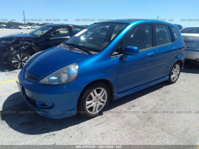 JHMGD37657S061761 - 2007 HONDA FIT S 蓝色 照片 2