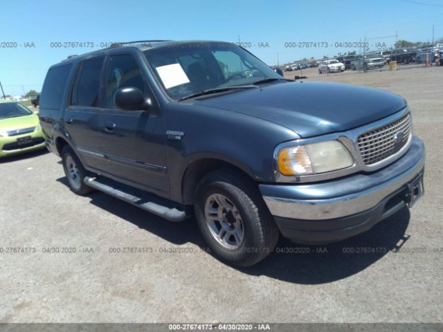 1FMRU1565YLC11375 - 2000 FORD EXPEDITION XLT Blue photo 1