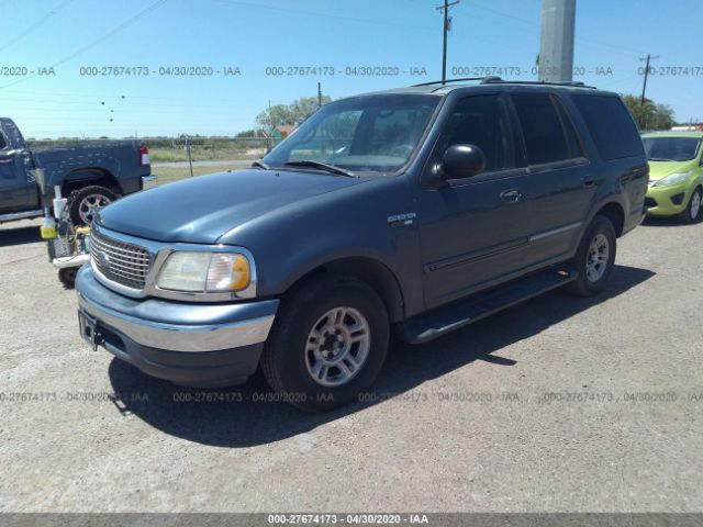 1FMRU1565YLC11375 - 2000 FORD EXPEDITION XLT Blue photo 2