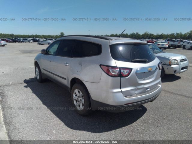 1GNKRFKD8EJ361745 - 2014 CHEVROLET TRAVERSE LS Silver photo 3