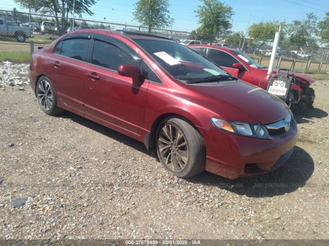 2HGFA16899H336007 - 2009 HONDA CIVIC EX Red photo 1