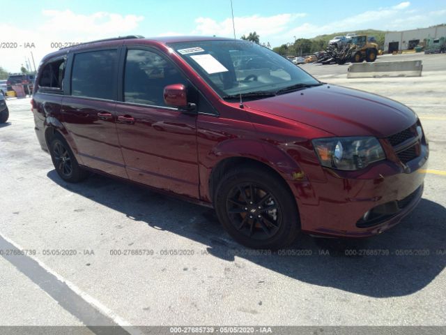 2C4RDGEG5KR735172 - 2019 DODGE GRAND CARAVAN GT Red photo 1