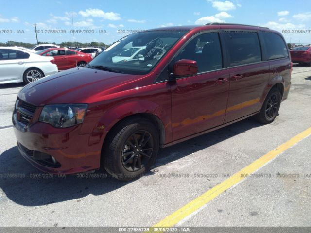 2C4RDGEG5KR735172 - 2019 DODGE GRAND CARAVAN GT Red photo 2