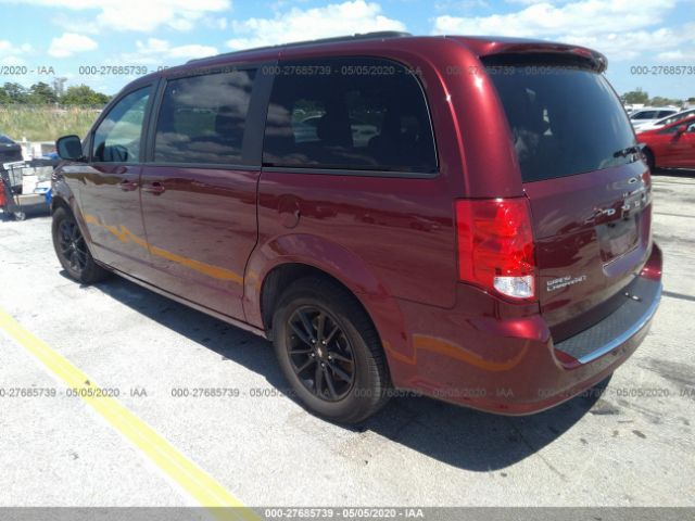 2C4RDGEG5KR735172 - 2019 DODGE GRAND CARAVAN GT Red photo 3