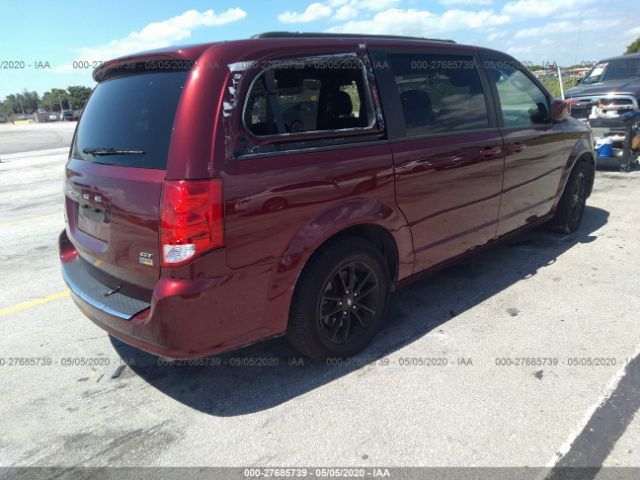 2C4RDGEG5KR735172 - 2019 DODGE GRAND CARAVAN GT Red photo 4