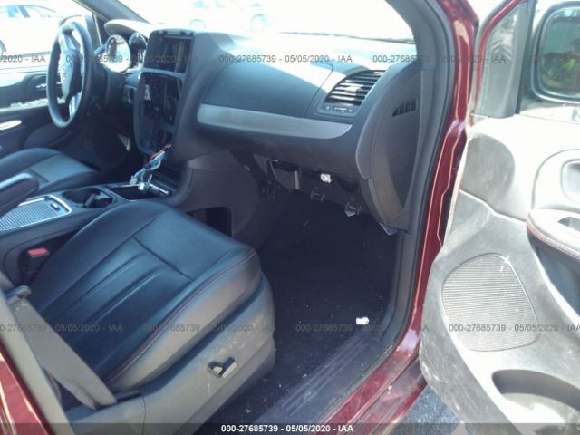 2C4RDGEG5KR735172 - 2019 DODGE GRAND CARAVAN GT Red photo 5