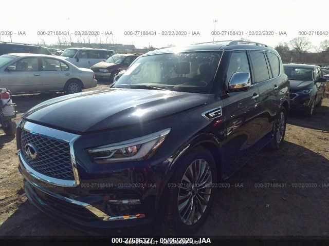 JN8AZ2NE2K9237649 - 2019 INFINITI QX80 LUXE/LIMITED Blue photo 2