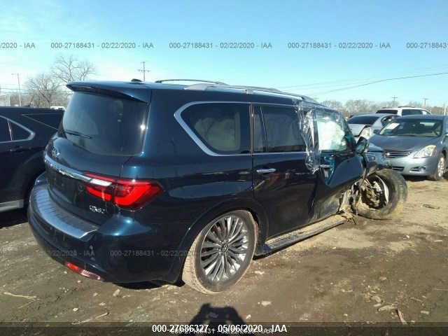 JN8AZ2NE2K9237649 - 2019 INFINITI QX80 LUXE/LIMITED Blue photo 4